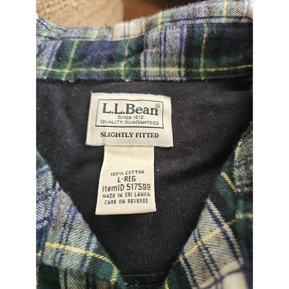 L.L Bean Heritage Scotch Plaid Flannel Shirt Men’s L Reg Slightly Fitted - Picture 5 of 8